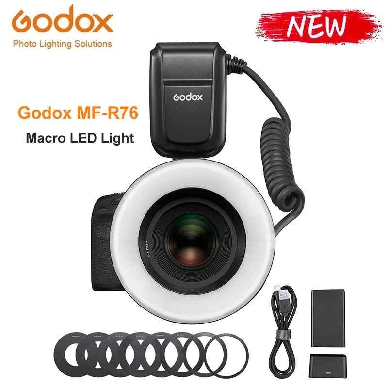 Godox MF-R76 RING76 5000K ũ LED  Ʈ ũ ǵ Ʈ ÷ Ʈ DSLR ĳ   ī޶  Godox RING72